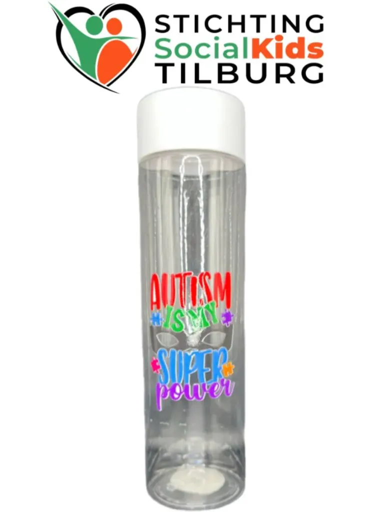 waterfles met witte dop