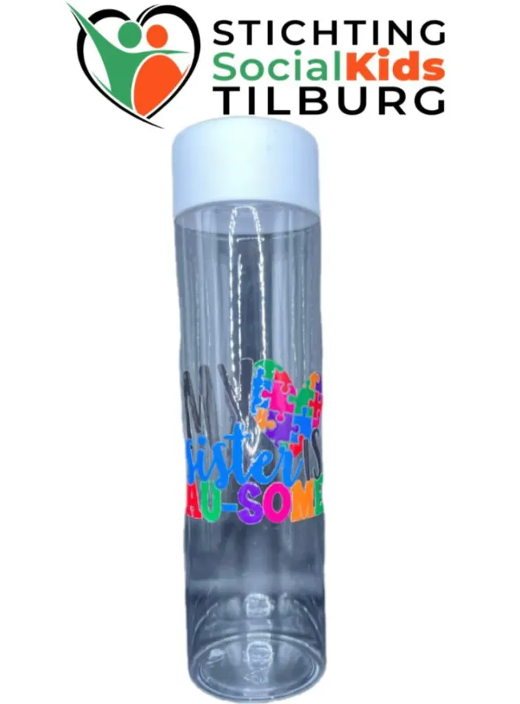 waterfles met witte dop