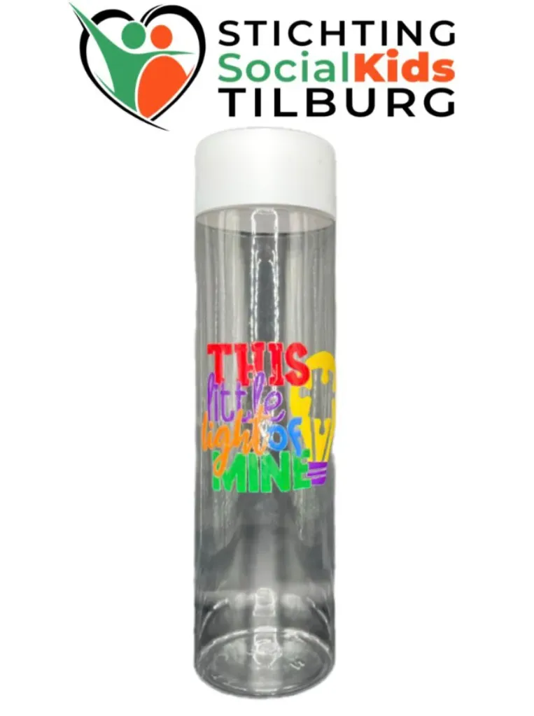 waterfles met witte dop