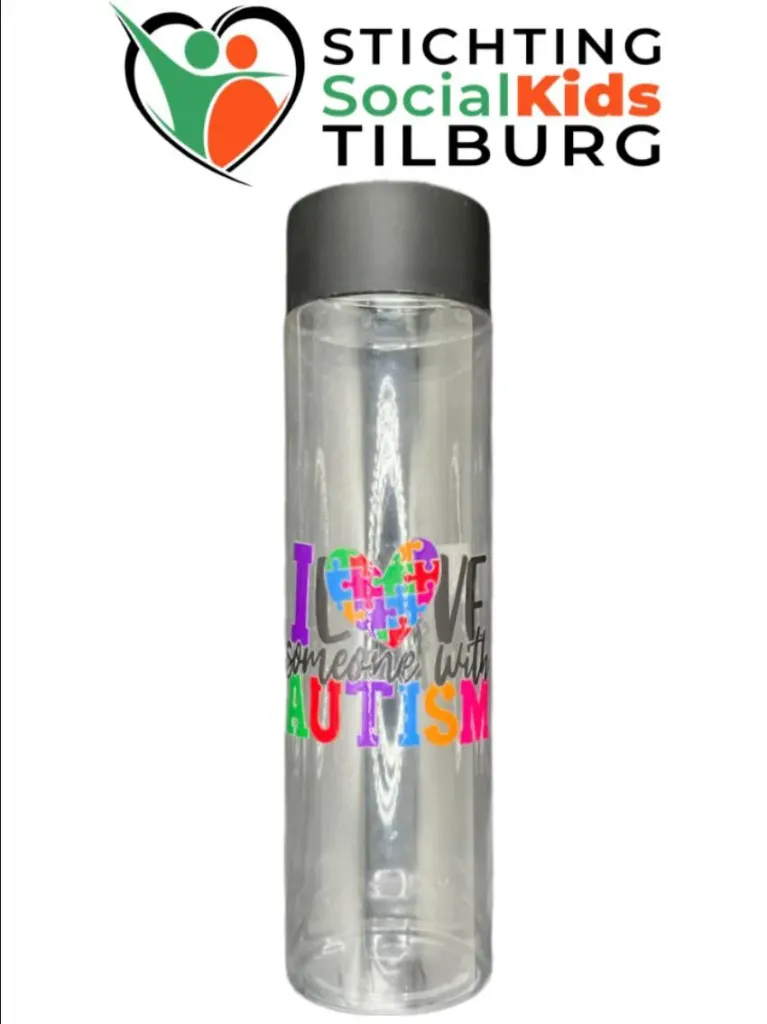 waterfles met witte dop