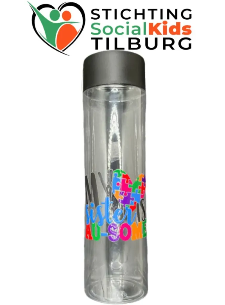 waterfles met witte dop