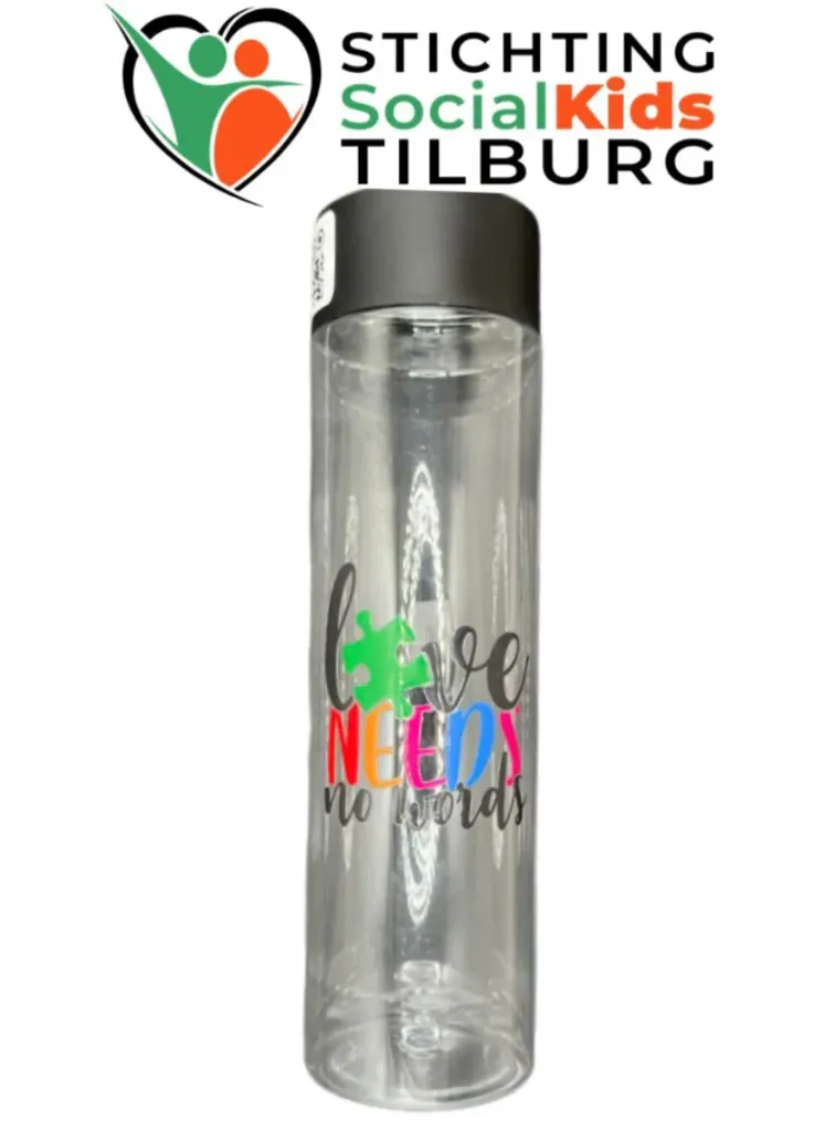 waterfles met witte dop