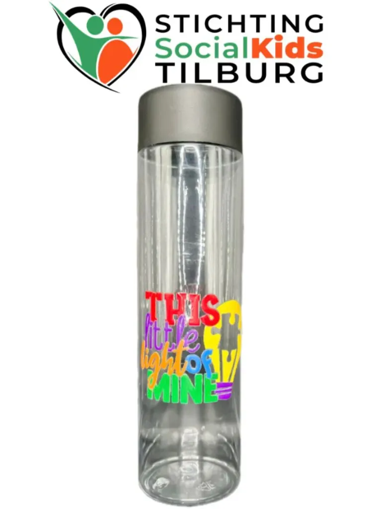 waterfles met witte dop