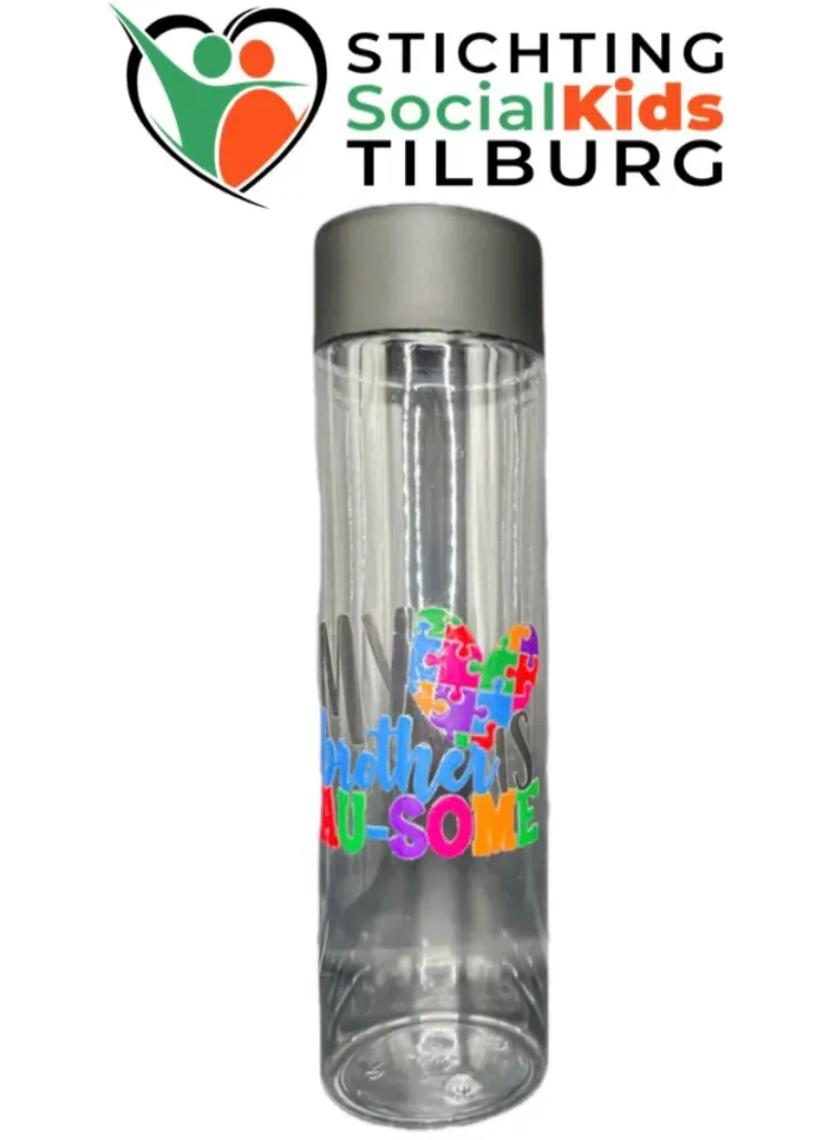 waterfles met witte dop