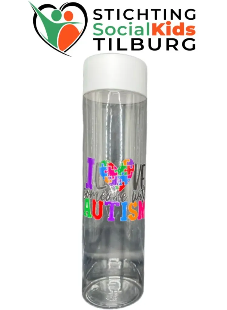 waterfles met witte dop