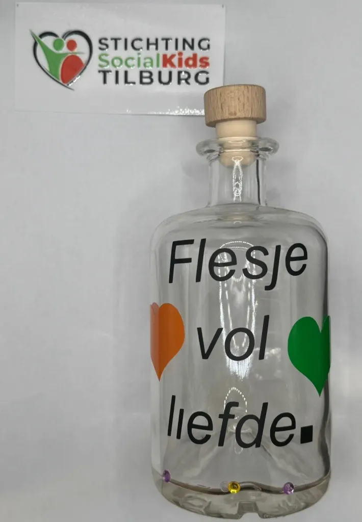 Fles met Kurk "Flesje vol Liefde"